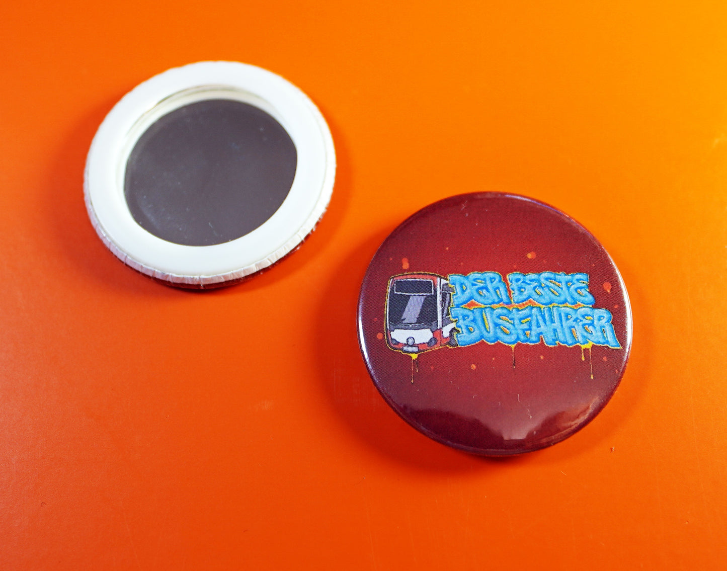 45mm. Badge mit Spiegel für Fans mit Logo