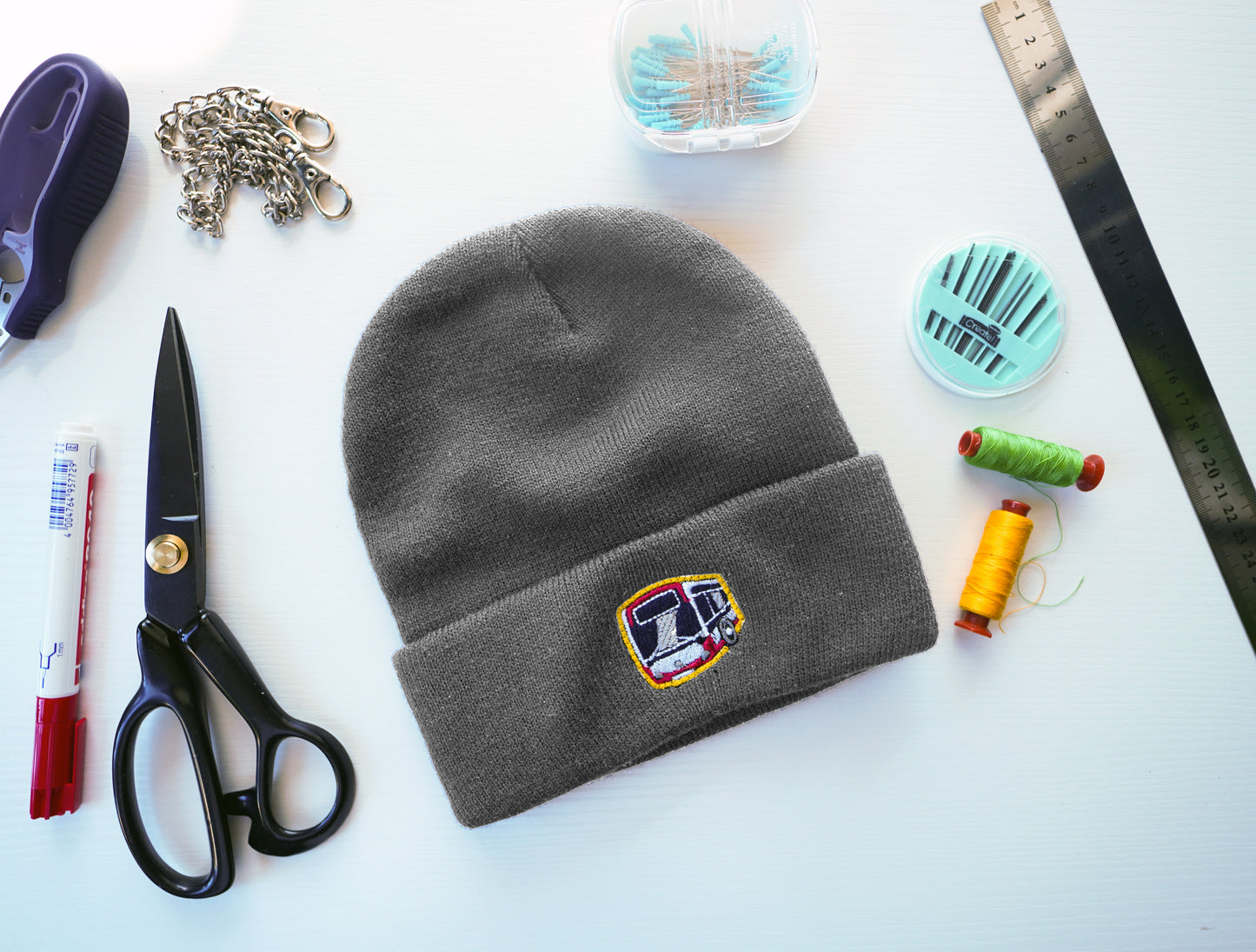 Unisex Einfache Gestrickte Wintermütze für echte Fans