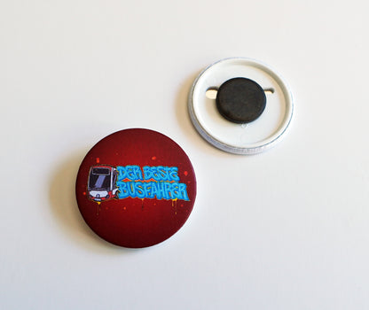 45mm. Magnetbuttons für metallische Untergründe - Kühlschrankmagnet