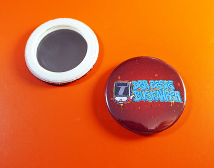 45mm. Badge mit Spiegel für Fans  mit Logo