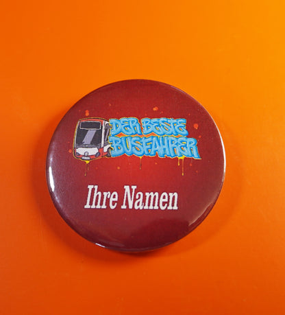 58 mm. Nadelbutton für Fans  mit Logo