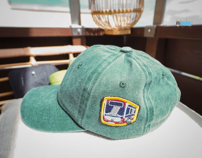 Gewaschene Vintage-Baseballmützen mit Bus Logo