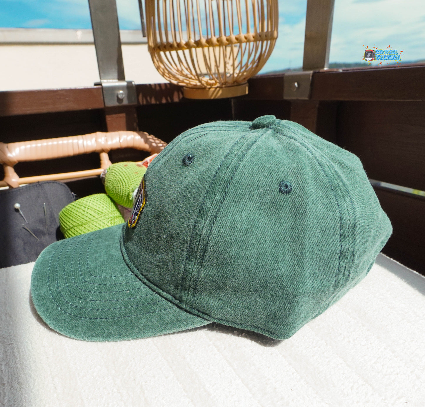 Gewaschene Vintage-Baseballmützen mit Bus Logo