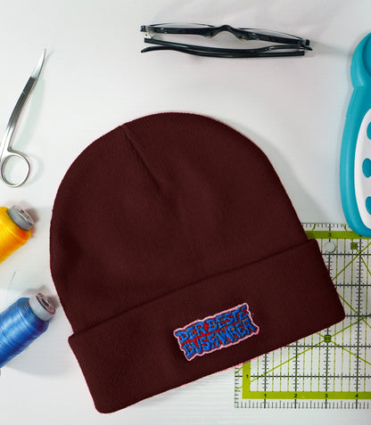 Unisex Einfache Gestrickte Wintermütze mit Logo-Aufschrift für echte Fans