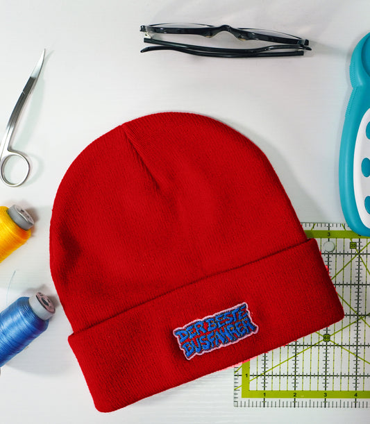 Unisex Einfache Gestrickte Wintermütze mit Logo-Aufschrift für echte Fans